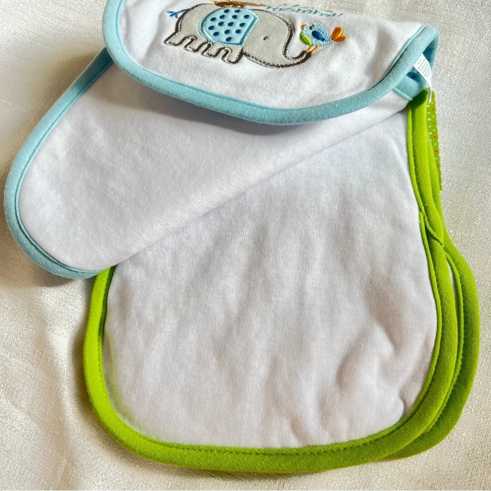 New Baby Bib / Burp Cloth Set